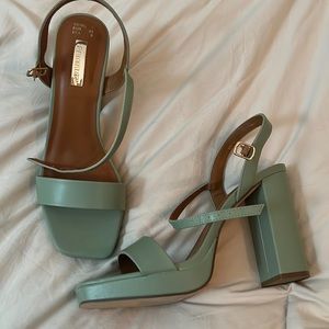 Sage green heels